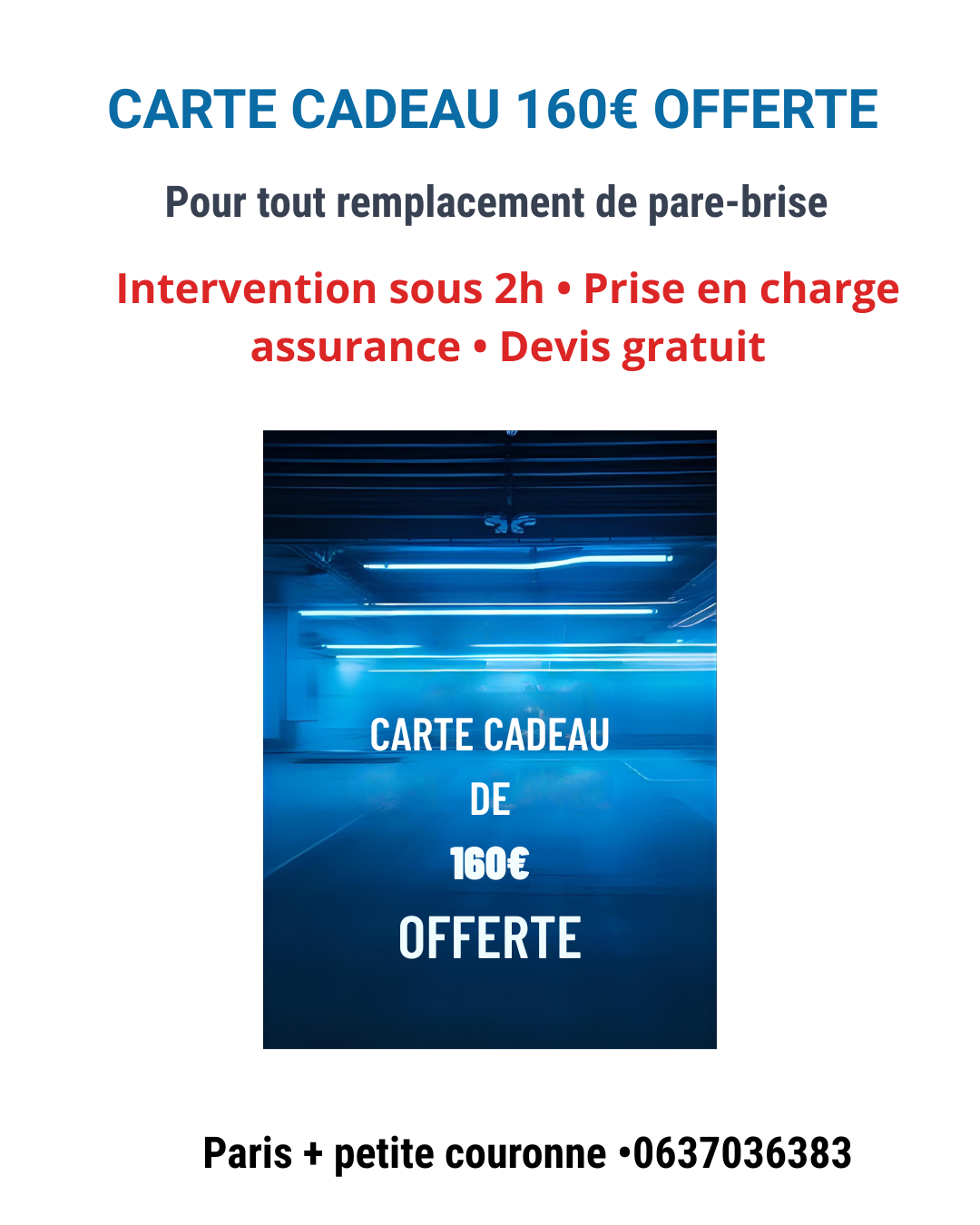 Carte Cadeau 160€ Offerte